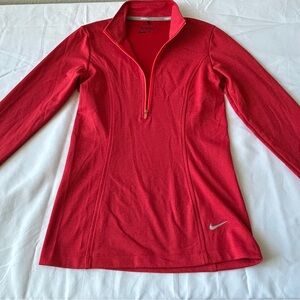 Nike Women's Bright Red Long Sleeve Top